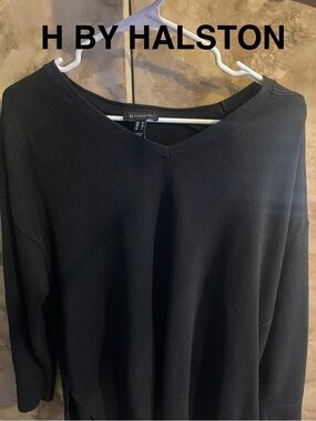 H By Halston Shirt Black Medium